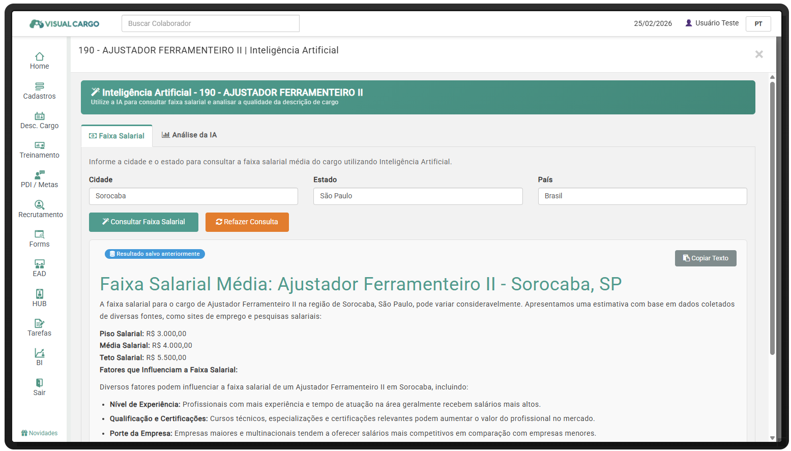 Pesquisa salarial